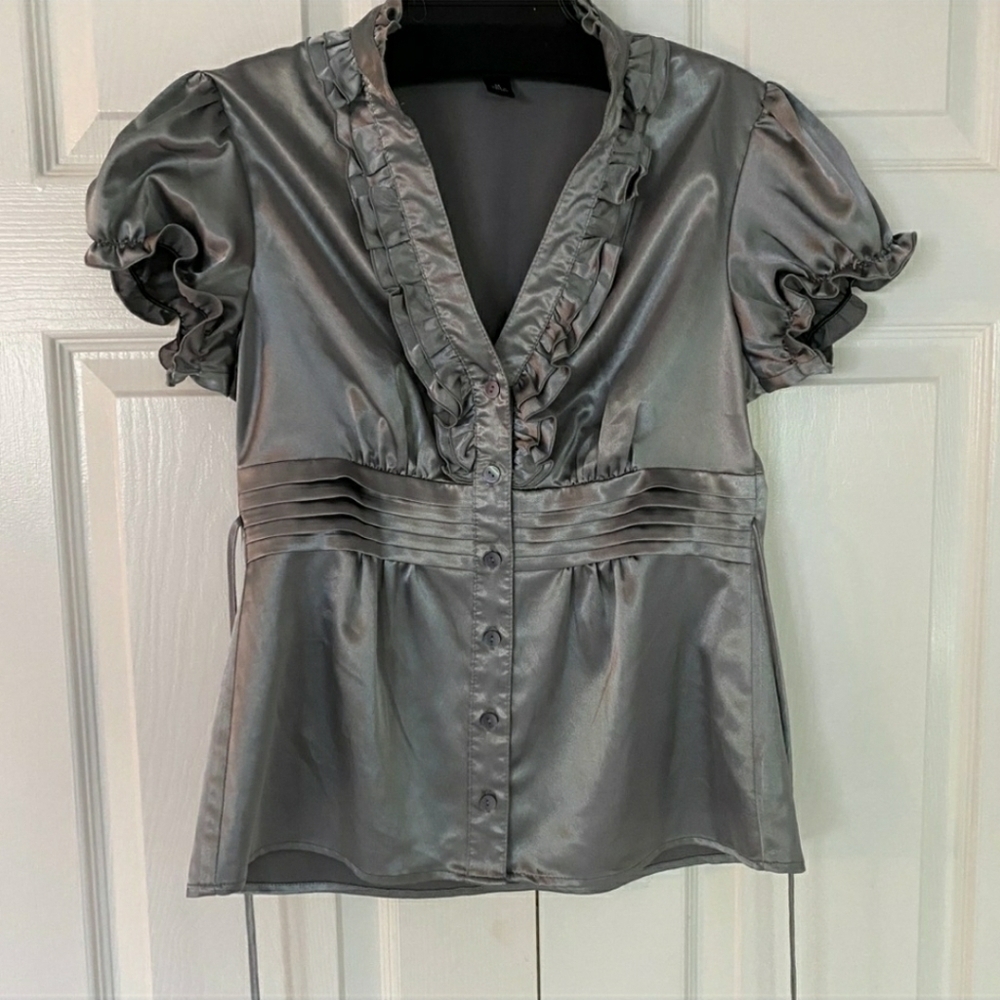 👚NEW A.BYER SATIN BLOUSE//B4A